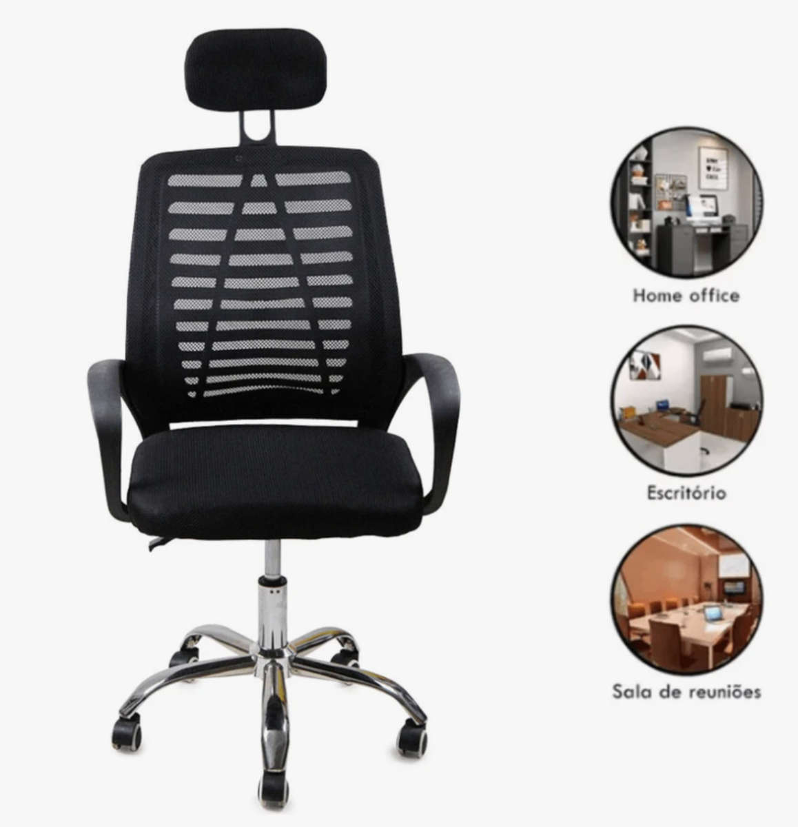Premium Ergonomic Mesh Chair with Headrest Steel Base