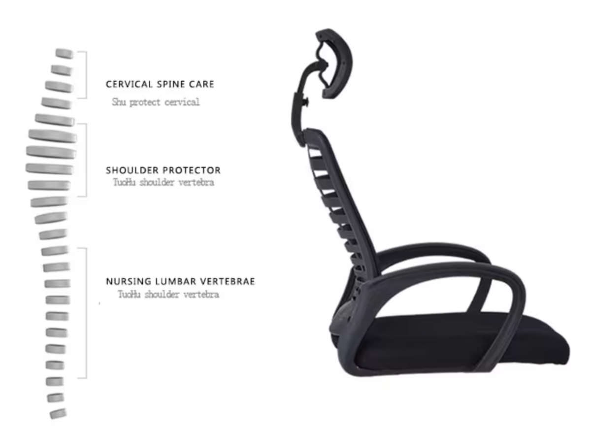 Premium Ergonomic Mesh Chair with Headrest Steel Base