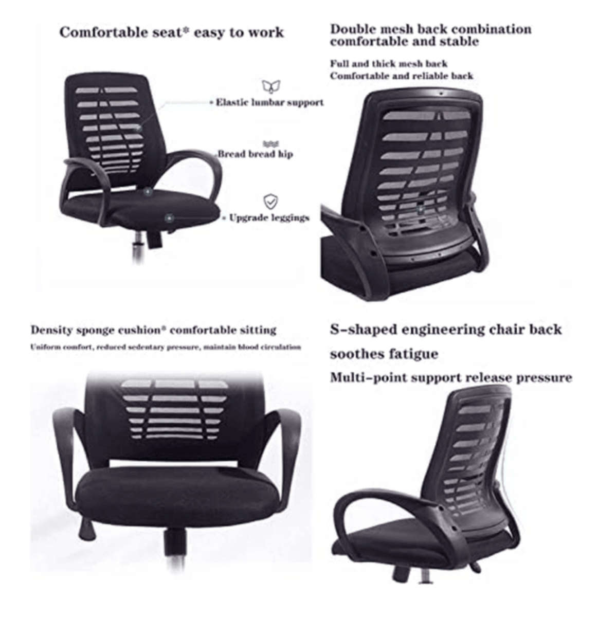 Diamond Mesh Ergonomic Office Chair
