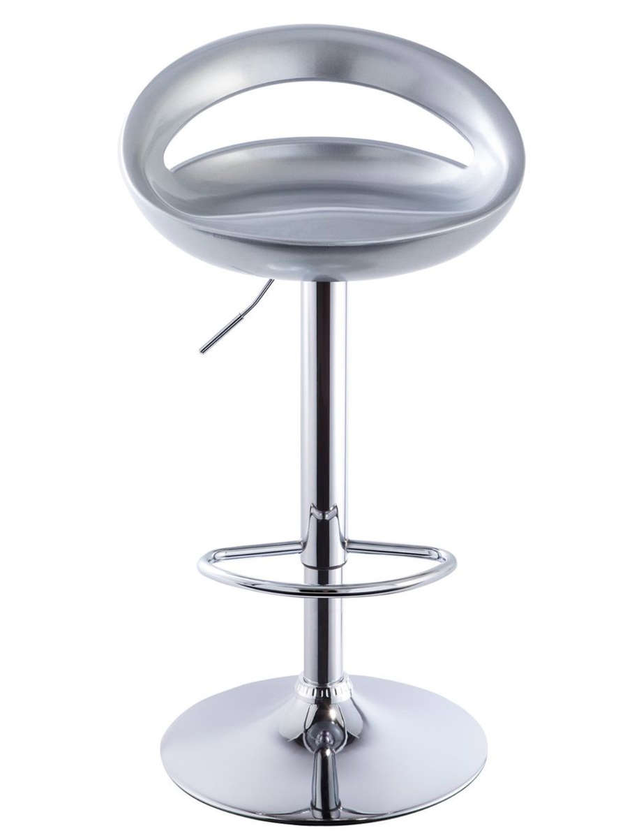 Bar Stools / Kitchen Counter Breakfast Chairs  2 Pack - Silver DEMO