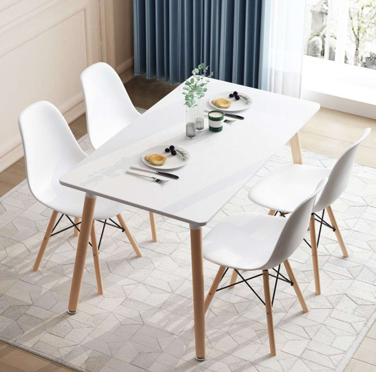 Eames Cafe Side Chair WOODEN GREY LEGS DEMO READ DESCRIPTION