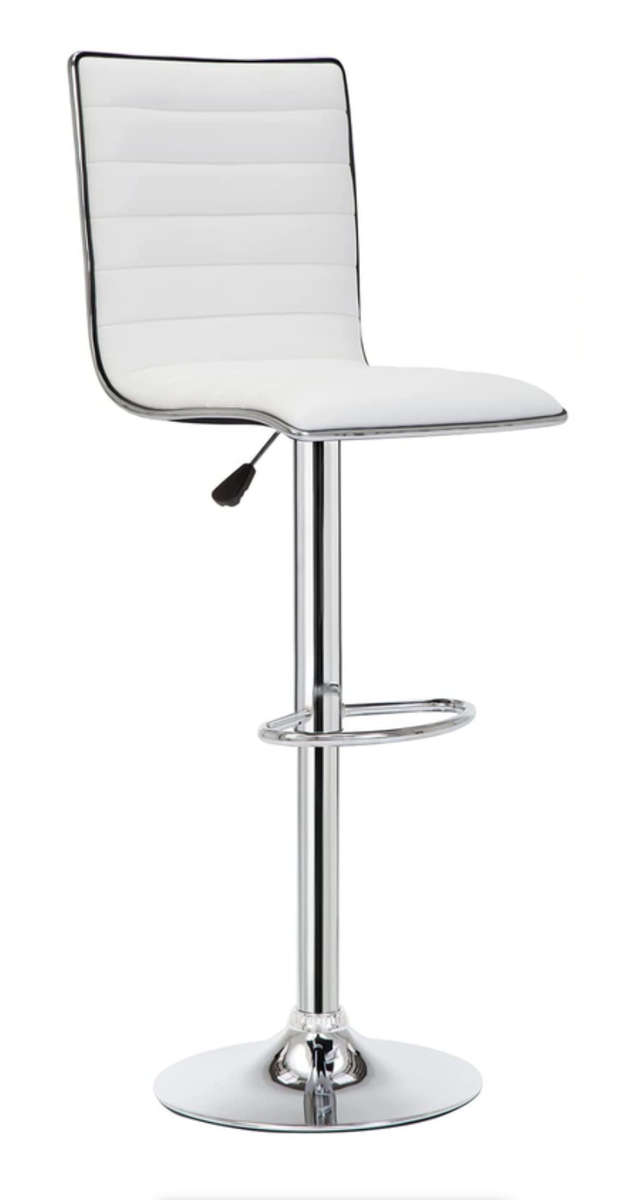 2 x Stylish Modern Bar Stools - White NEW