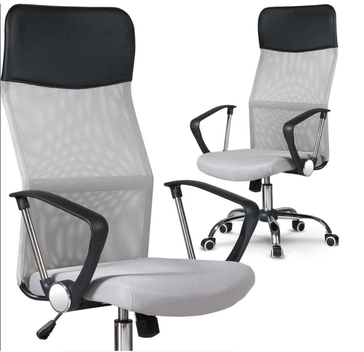 Rex M - Ergonomic High-Back Office Chair - Grey New