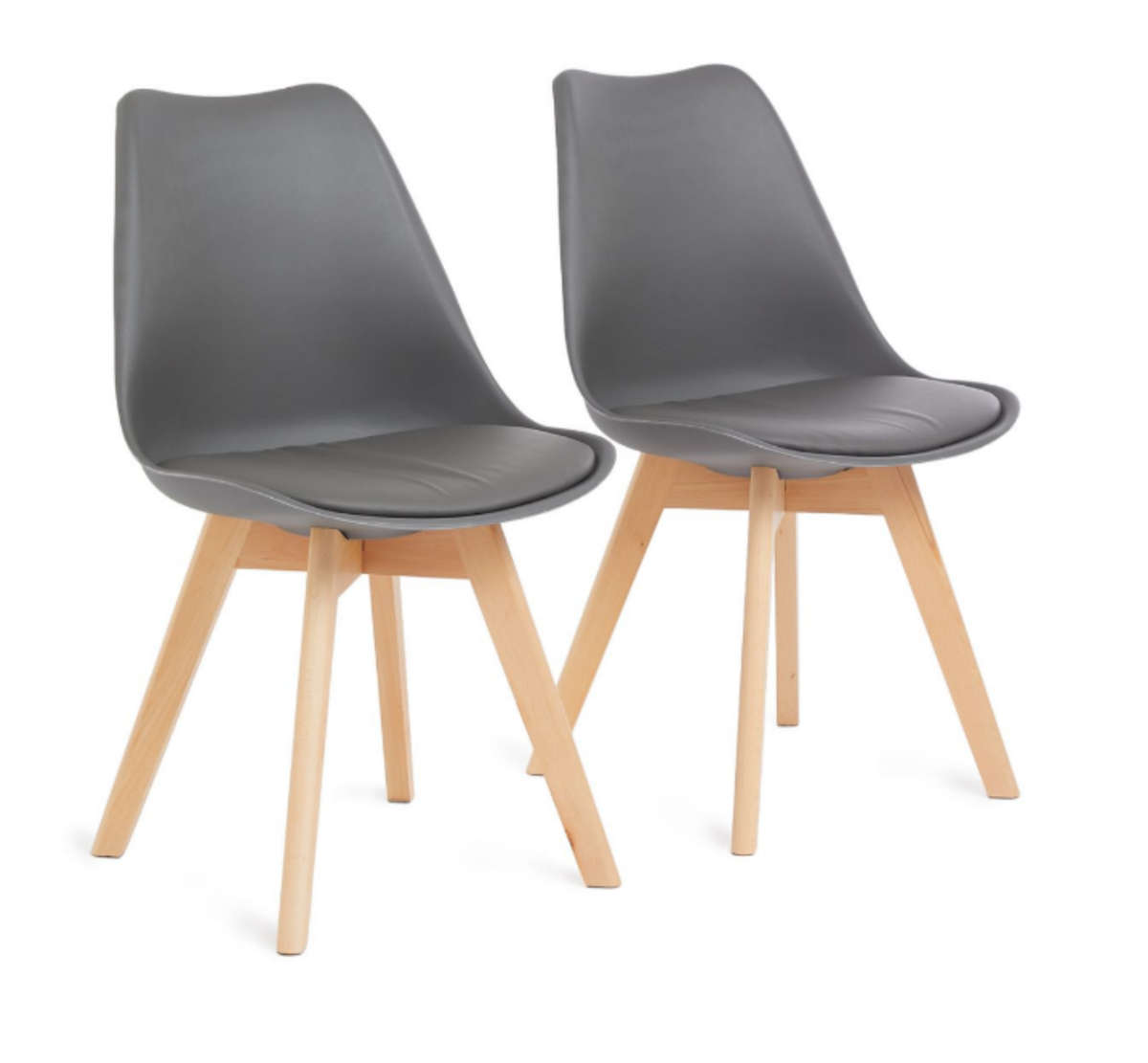 Classy Padded PU Leather Chair Dining Chair - Grey Demo