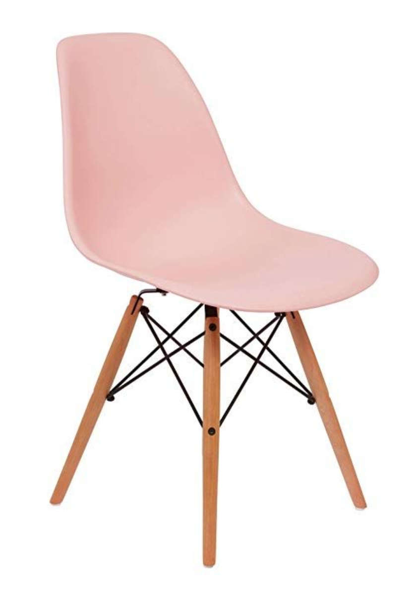 Modern Perla Wooden Leg Chair PINK - DEMO
