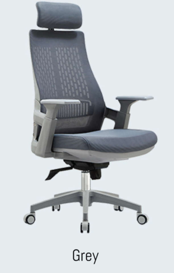 Luxury Ergonomic Home Office Chair - Grey