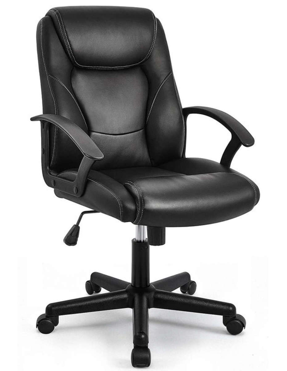 Ergonomic Swivel Desk Chair - Black