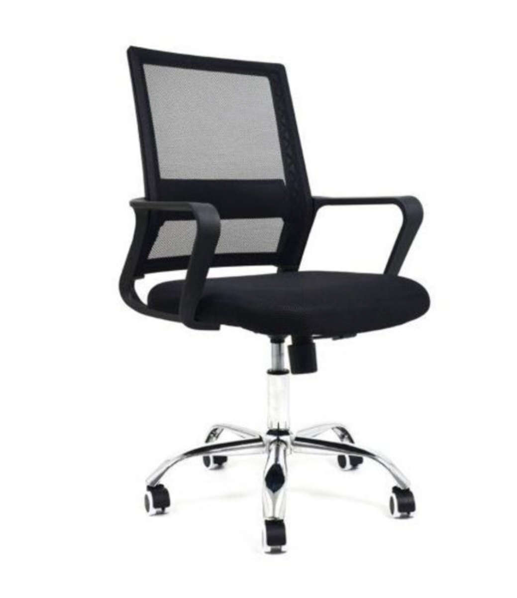 Ergonomic Mid Back Office Swivel Chair STEEL BASE new