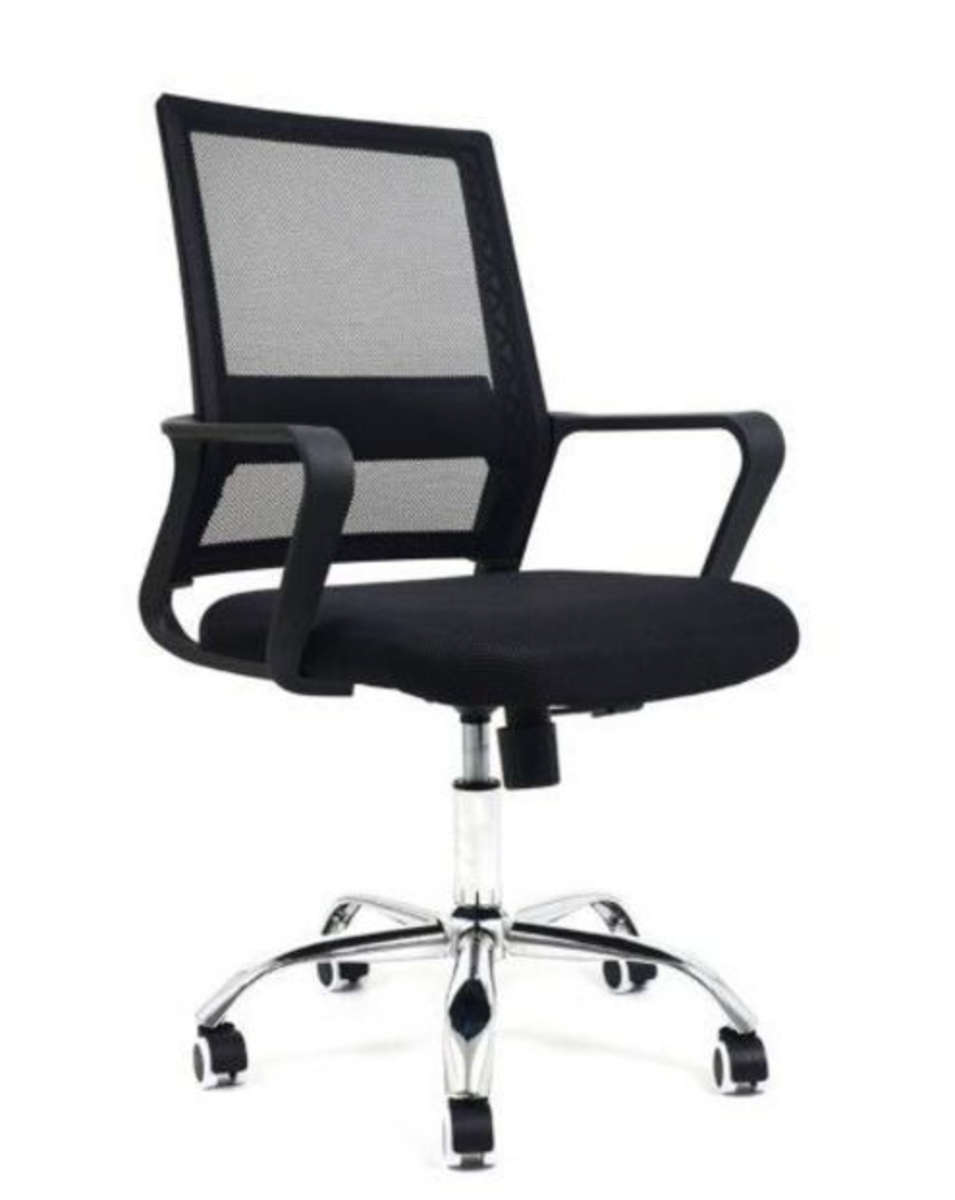 Ergonomic Mid Back Office Swivel Chair STEEL BASE new