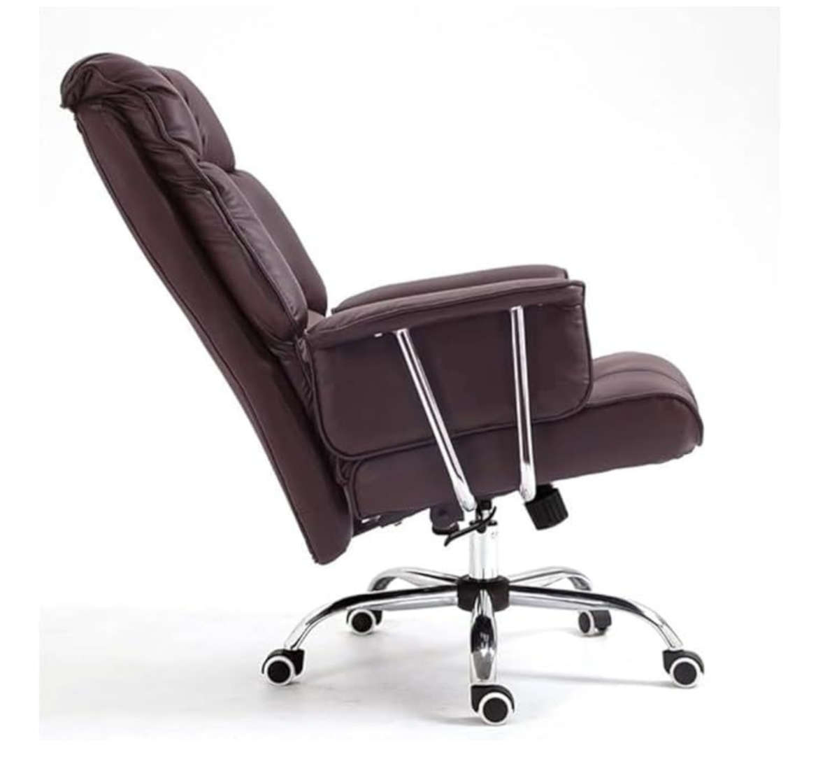 Grizzly Executive Office Chair PU Padded Leather with Rocking Function - Brown Demo