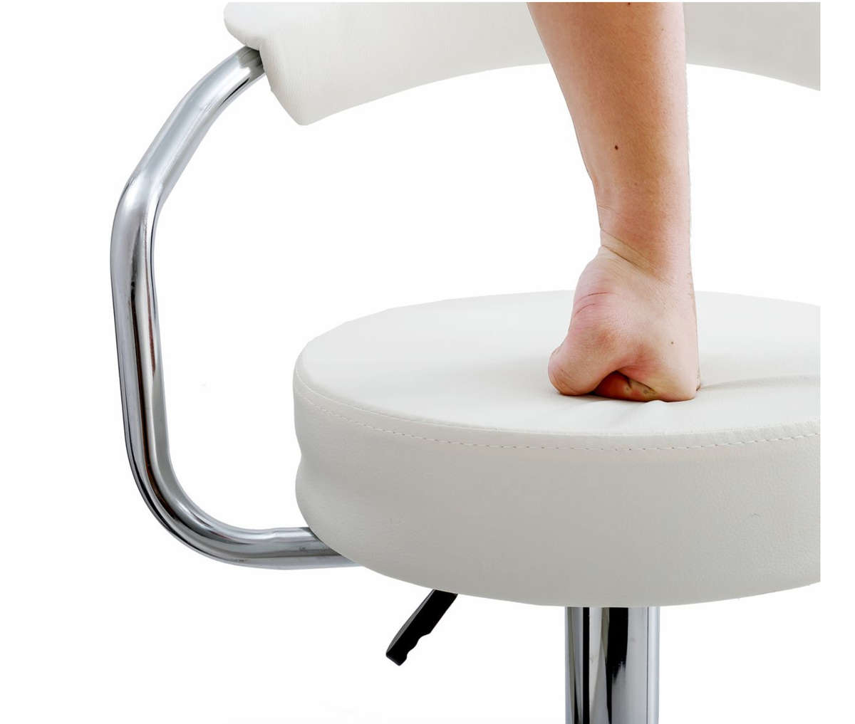 Bar Stools Dining Room Chair Kitchen Chairs - Set of 2 - White Demo