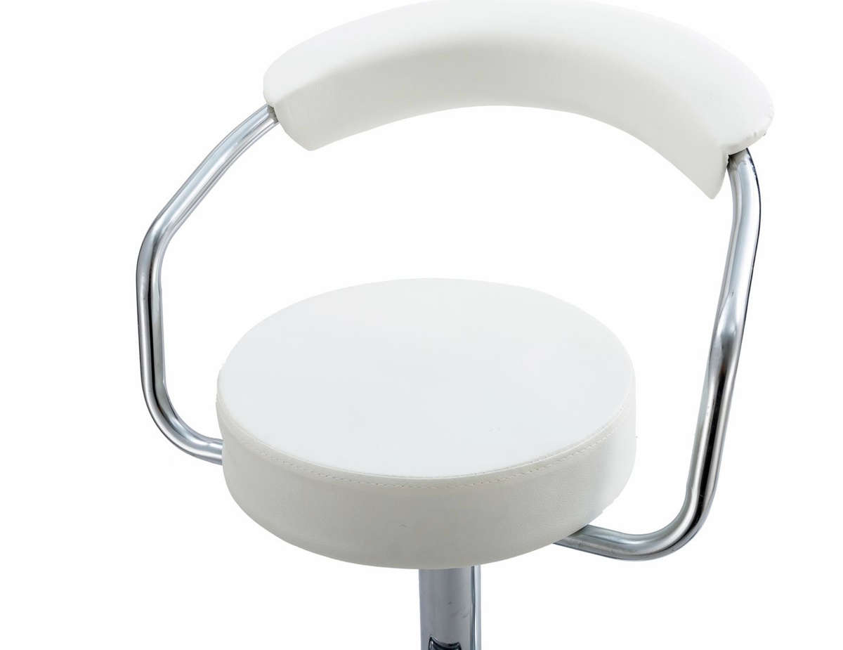 Bar Stools Dining Room Chair Kitchen Chairs - Set of 2 - White Demo