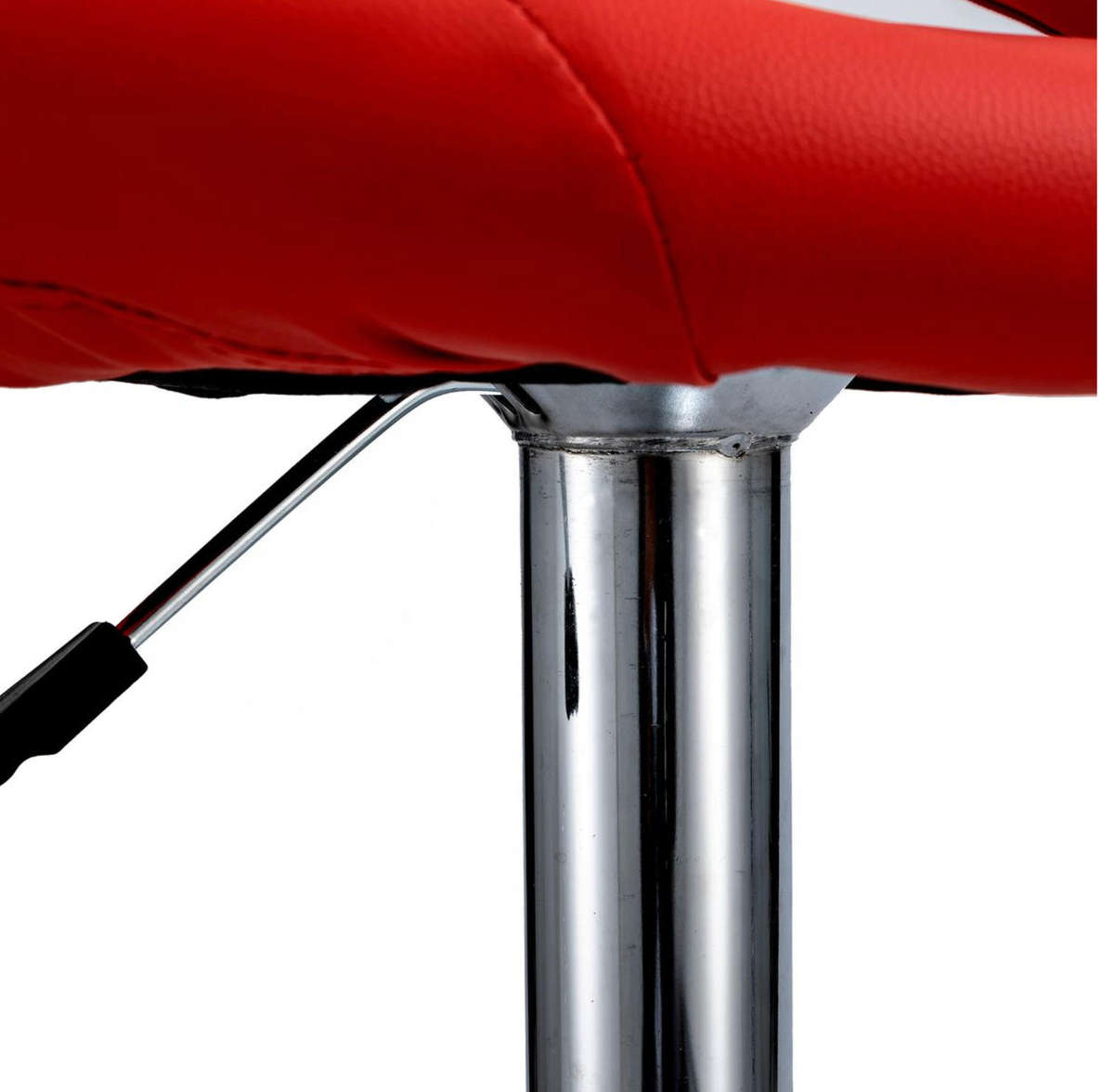 1PCS Modern Bar Stool PU Leather Kitchen Chair - Red DEMO READ DESCRIPTION