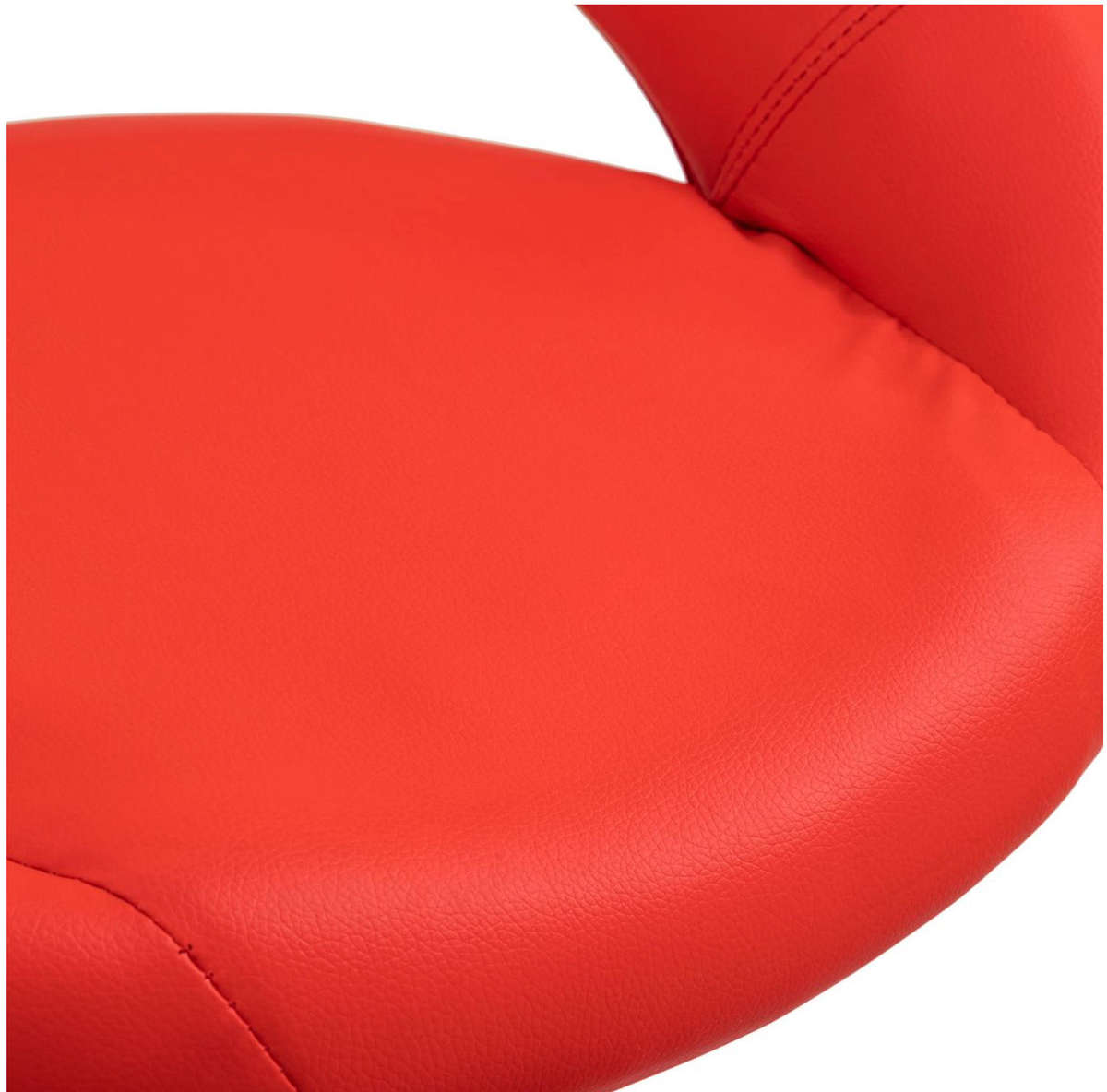 1PCS Modern Bar Stool PU Leather Kitchen Chair - Red DEMO READ DESCRIPTION