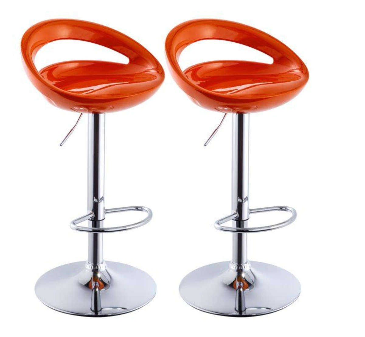 1 PCS Bar Stool / Kitchen Counter Breakfast Chair - ORANGE
