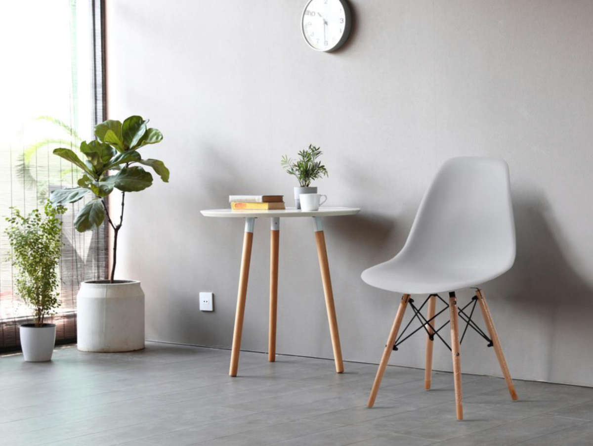 Eames Cafe Side Chair WOODEN GREY LEGS DEMO READ DESCRIPTION