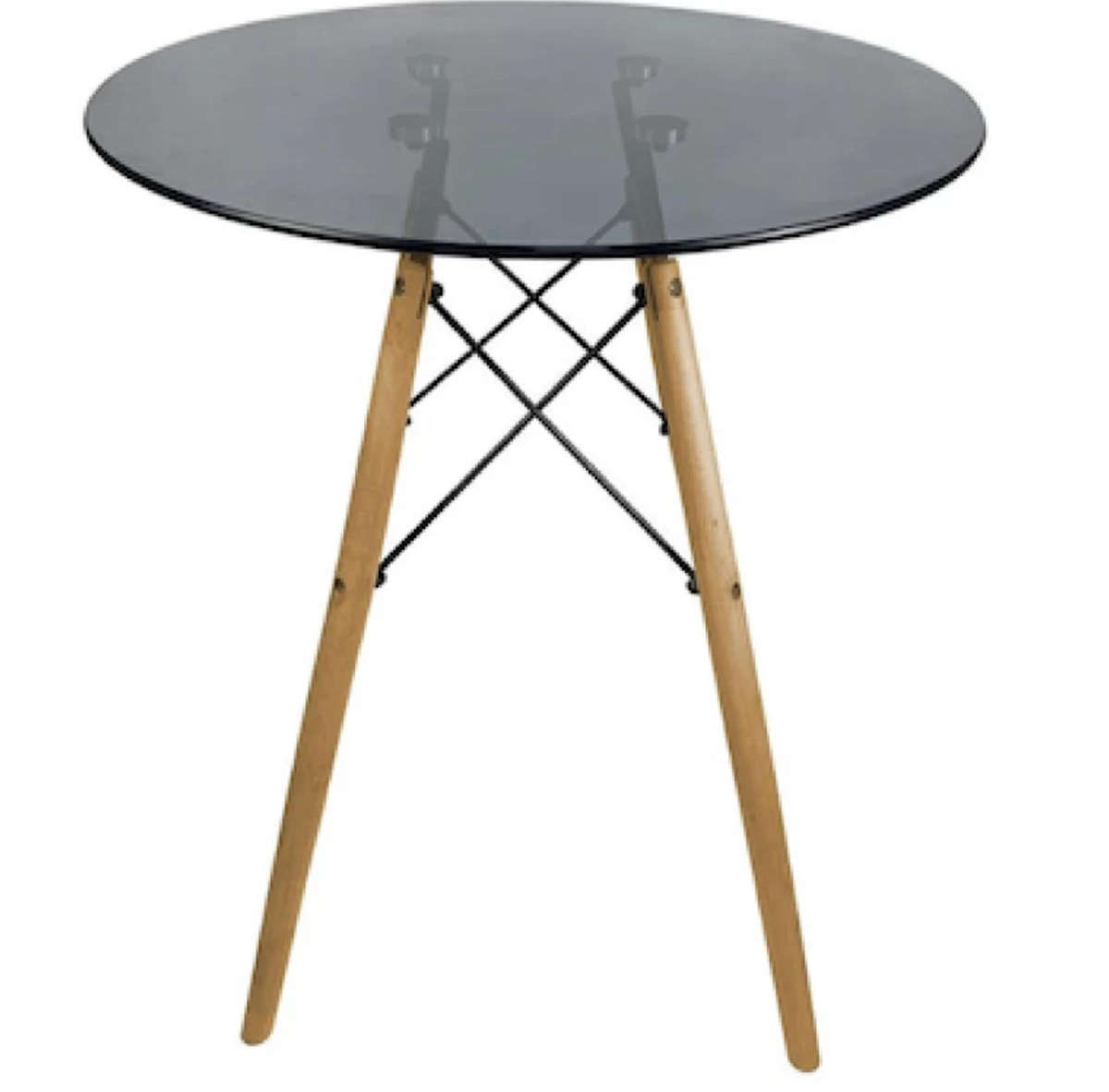 EAY EAY Thing HT-G01 Wooden Legs Black Tinted Glass Coffee Table BRAND NEW