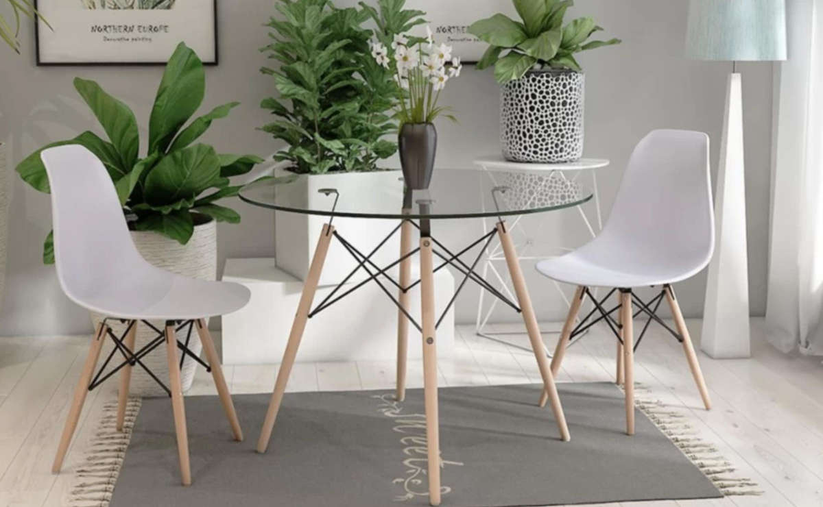 EAY EAY Thing HT-G01 Wooden Legs Black Tinted Glass Coffee Table BRAND NEW