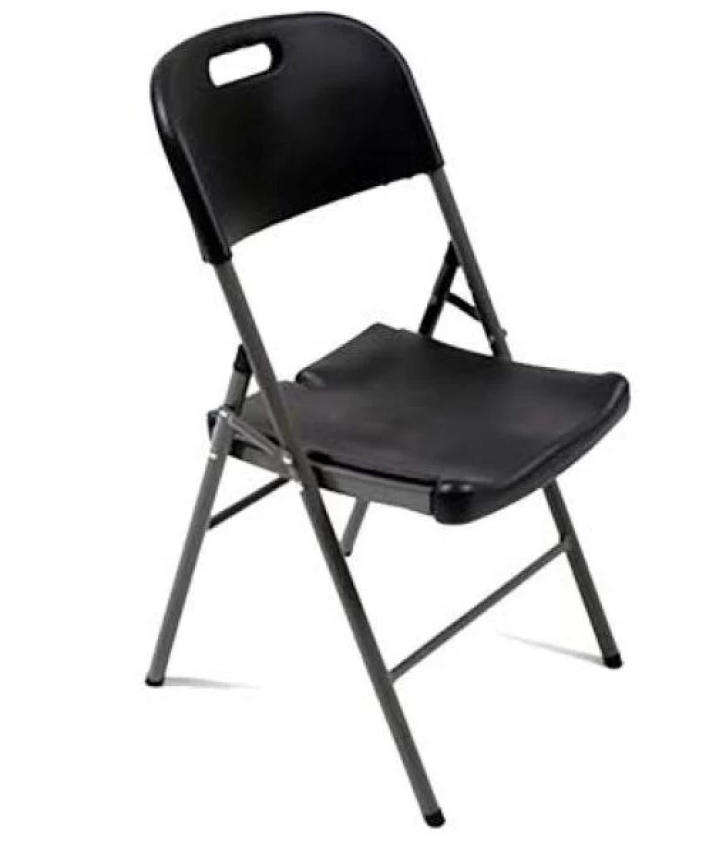 Folding Chair Heavy Duty (Black) Metal Folding Chair Pre-assemble DEMO READ DESCRIPTION