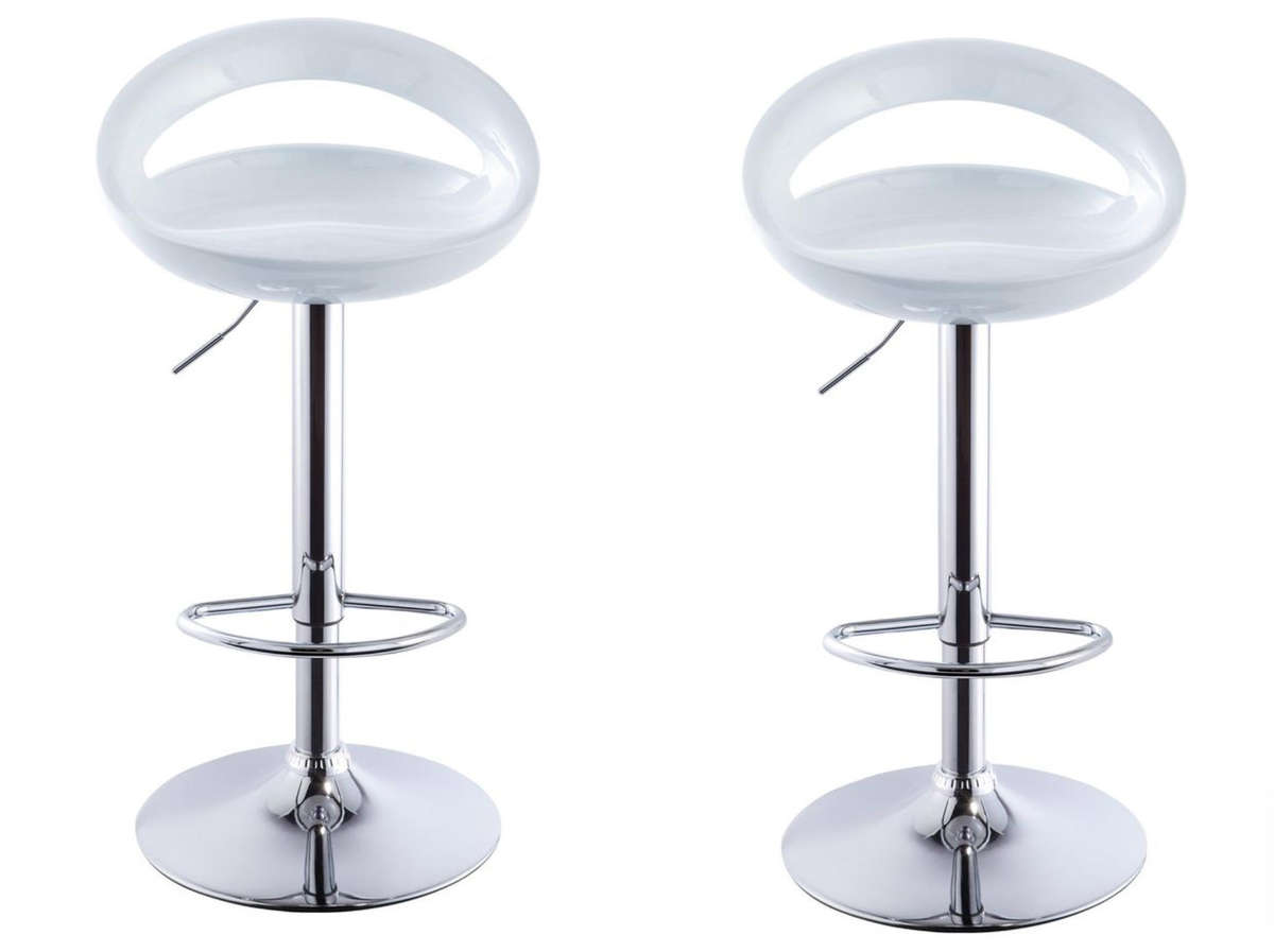 Bar Stools / Kitchen Counter Breakfast Chairs  2 Pack - WHITE BRAND NEW