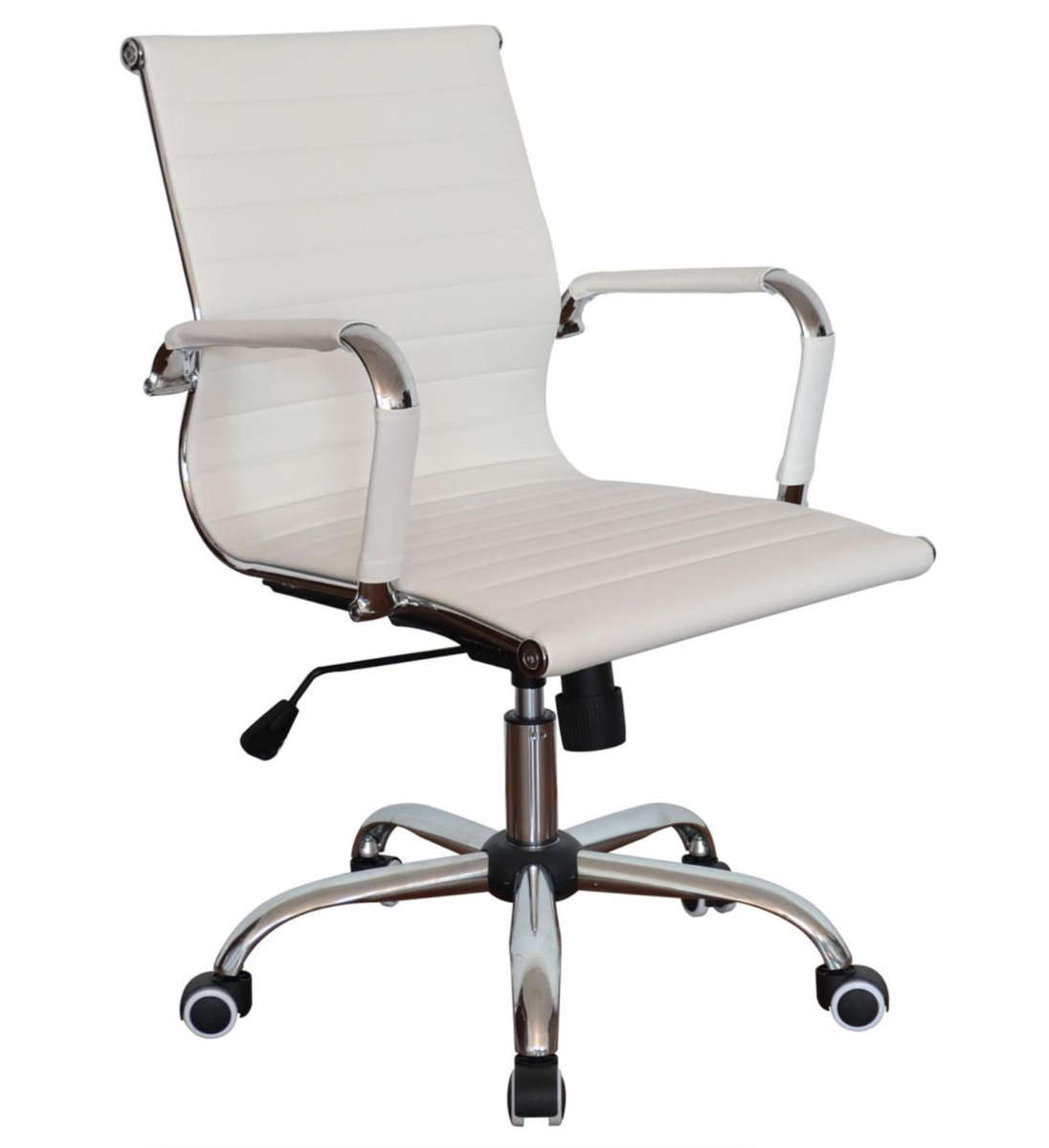 Gen Ems Medium Back PU Leather Office Chair -White