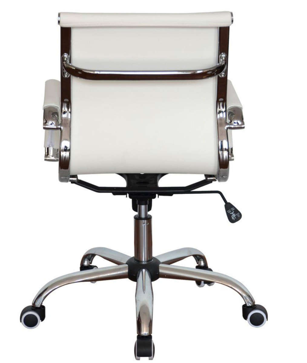 Gen Ems Medium Back PU Leather Office Chair -White