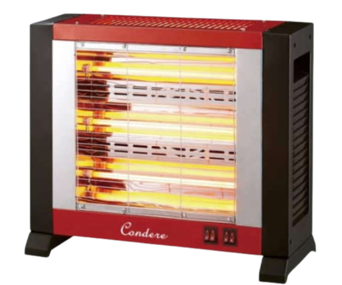 Condere Quartz Heater - ZR-2102 Electric Place Heater  (Red) NEW BOX DAMAGED