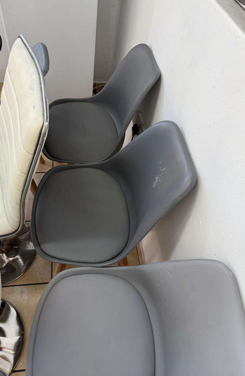 Classy Padded PU Leather Dining Chair - Grey