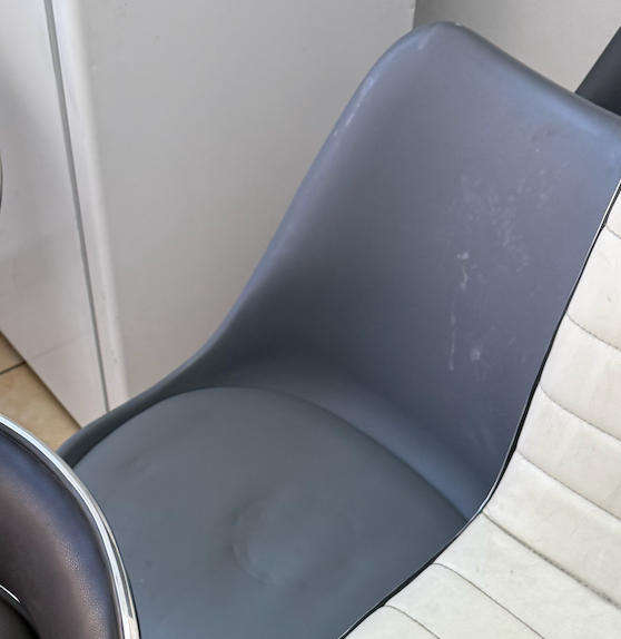 Classy Padded PU Leather Dining Chair - Grey