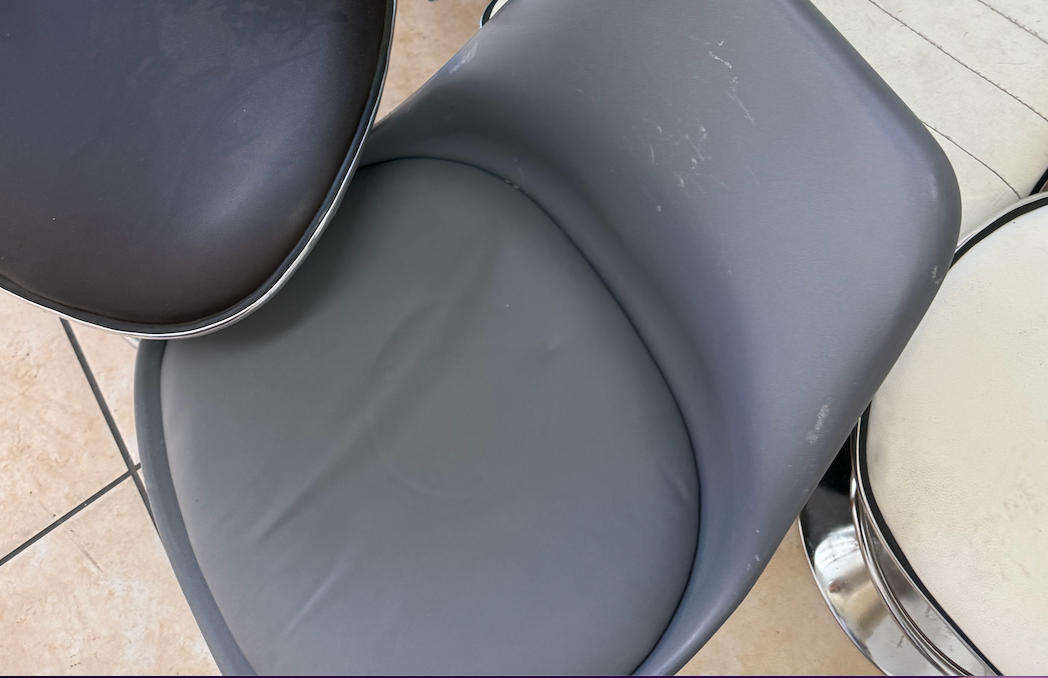 Classy Padded PU Leather Dining Chair - Grey