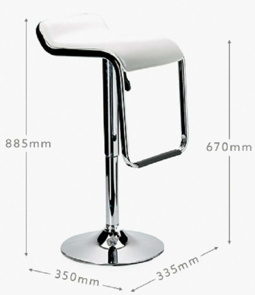 Low Back Leather Bar Chair Stools - White DEMO/DISPLAY SEE PICTURES