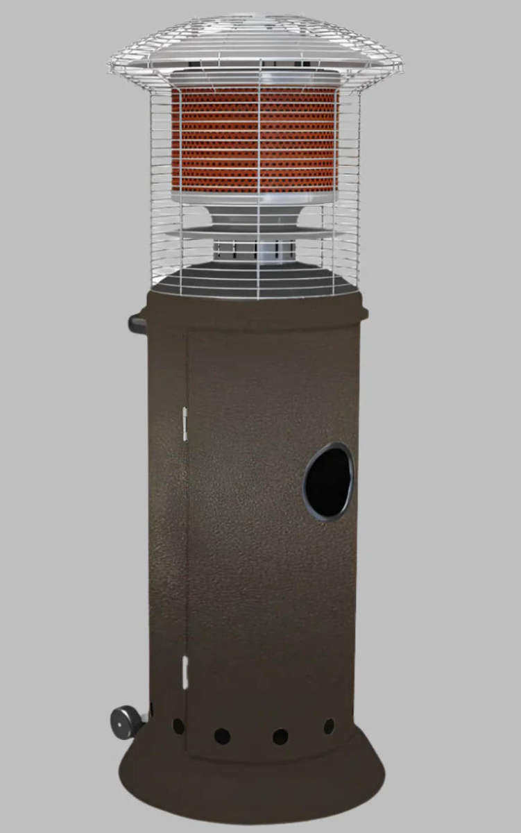 Short Stand Gas Patio Heater 1.25m - Hammertone NOT WORKING AS IS