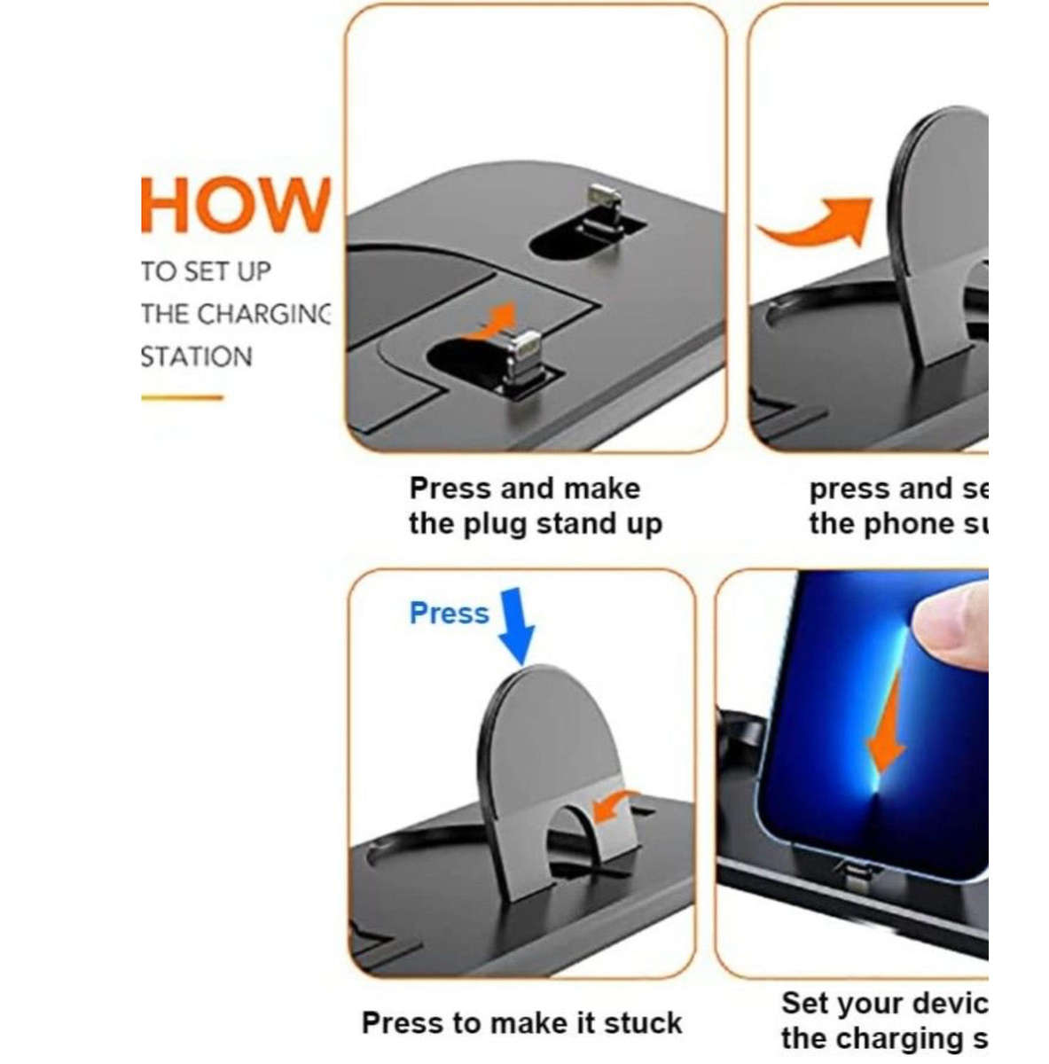 3-in-1 Wireless Charging Dock Station Foldable