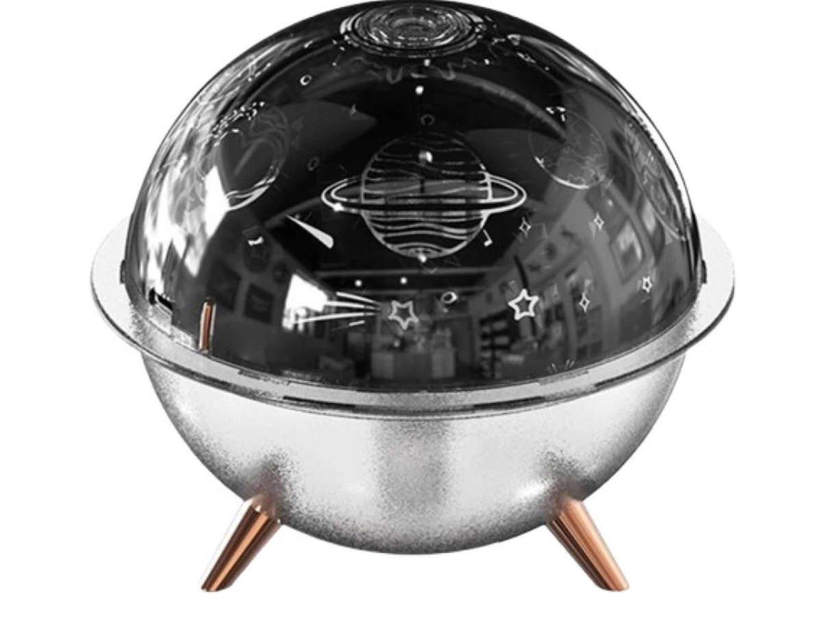 Room Spaceship Shaped Humidifier with Timer Christmas Night Light Aroma Diffuser Humidifier