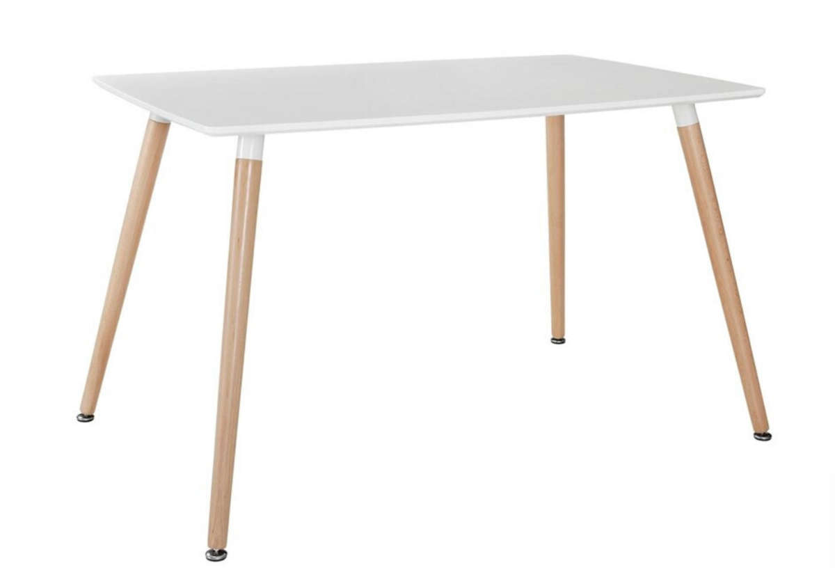 Rectangular Dining and Workplace Table - Size 1.2M - White