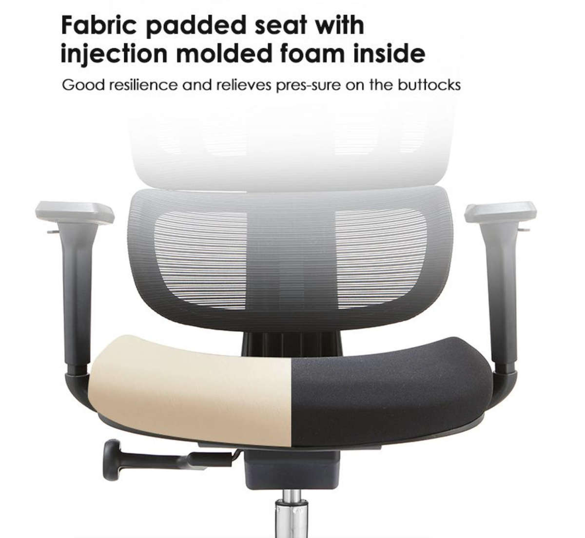 EayThing EliteMesh Ergonomic Ergo Office Chair - 3D Arm Rest, Coat Hanger