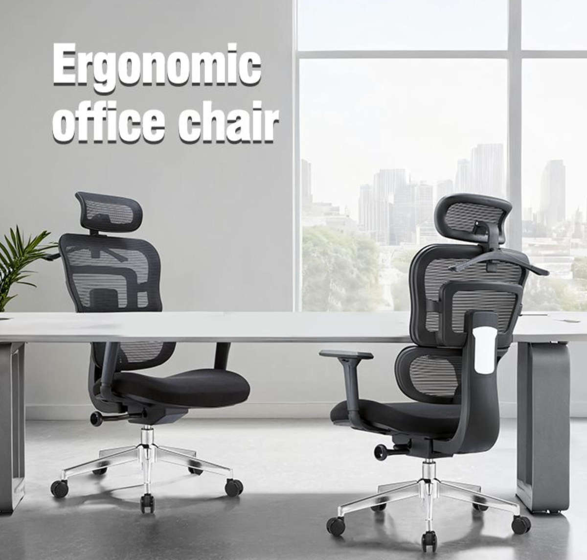 EayThing EliteMesh Ergonomic Ergo Office Chair - 3D Arm Rest, Coat Hanger