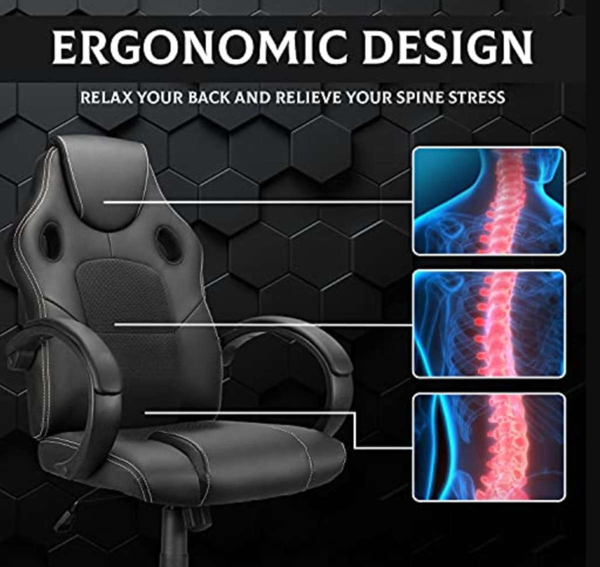 Prime360 Executive Gaming & Office Chair with PU Leather Finish