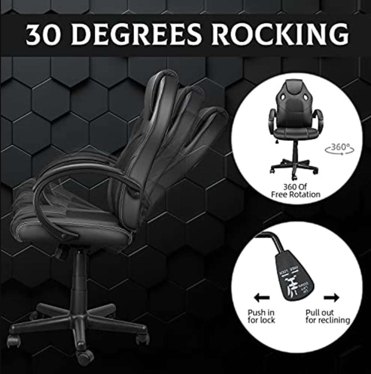 Prime360 Executive Gaming & Office Chair with PU Leather Finish