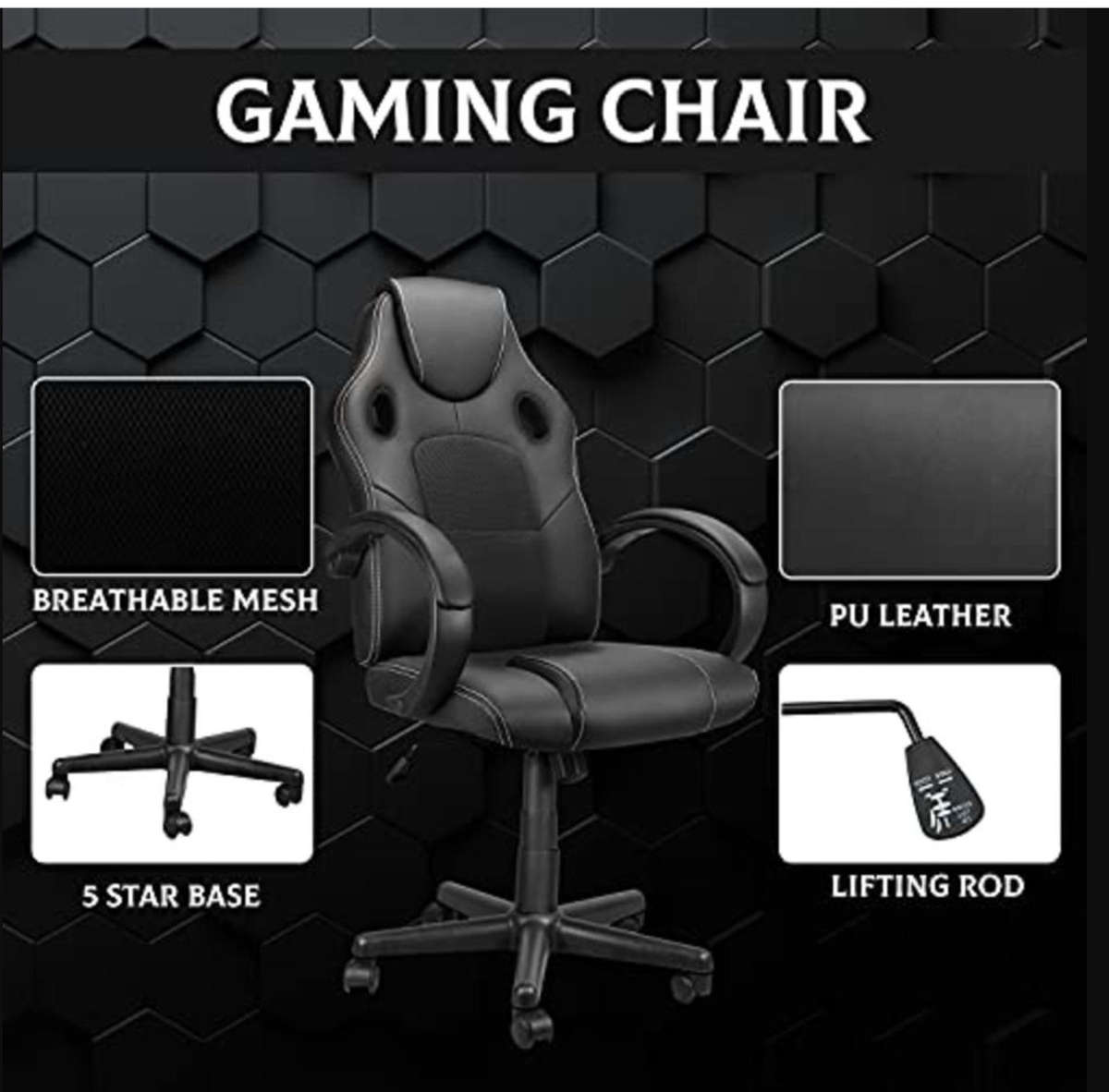 Prime360 Executive Gaming & Office Chair with PU Leather Finish