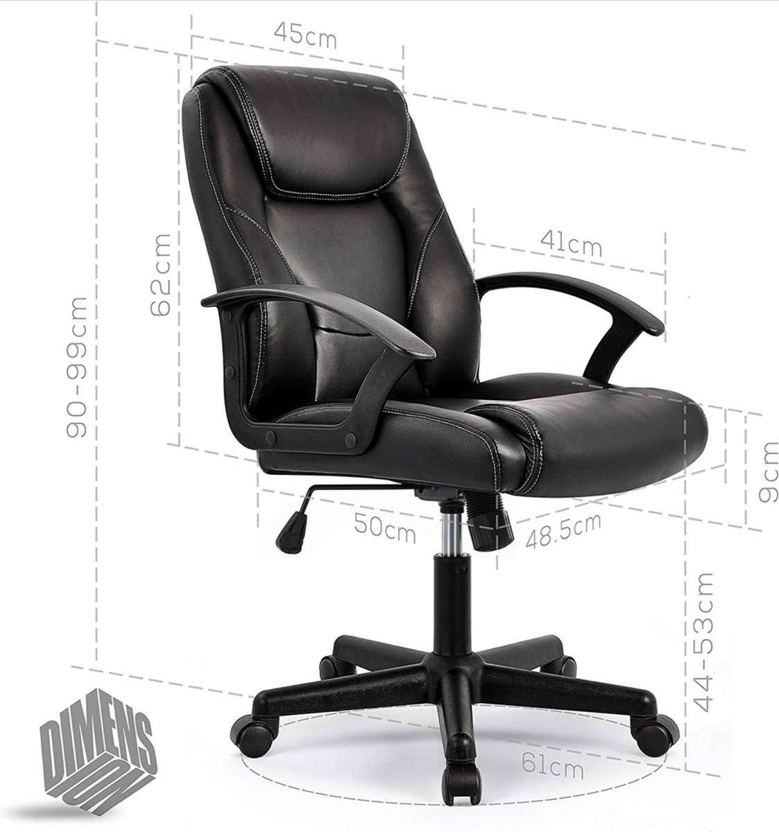 Faux Leather Ergonomic Home Office Chair