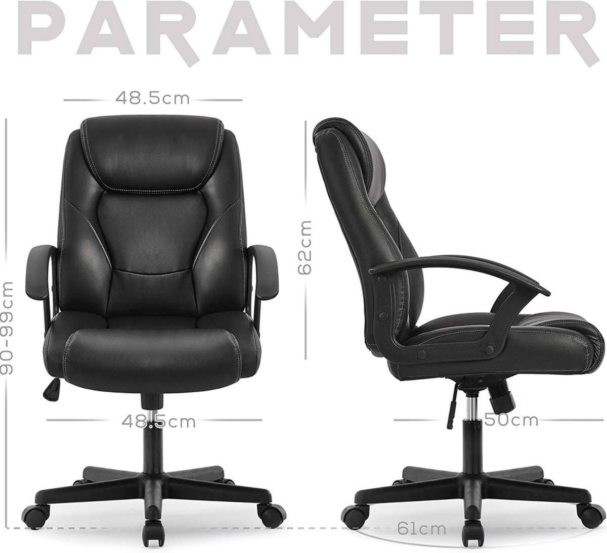 Faux Leather Ergonomic Home Office Chair