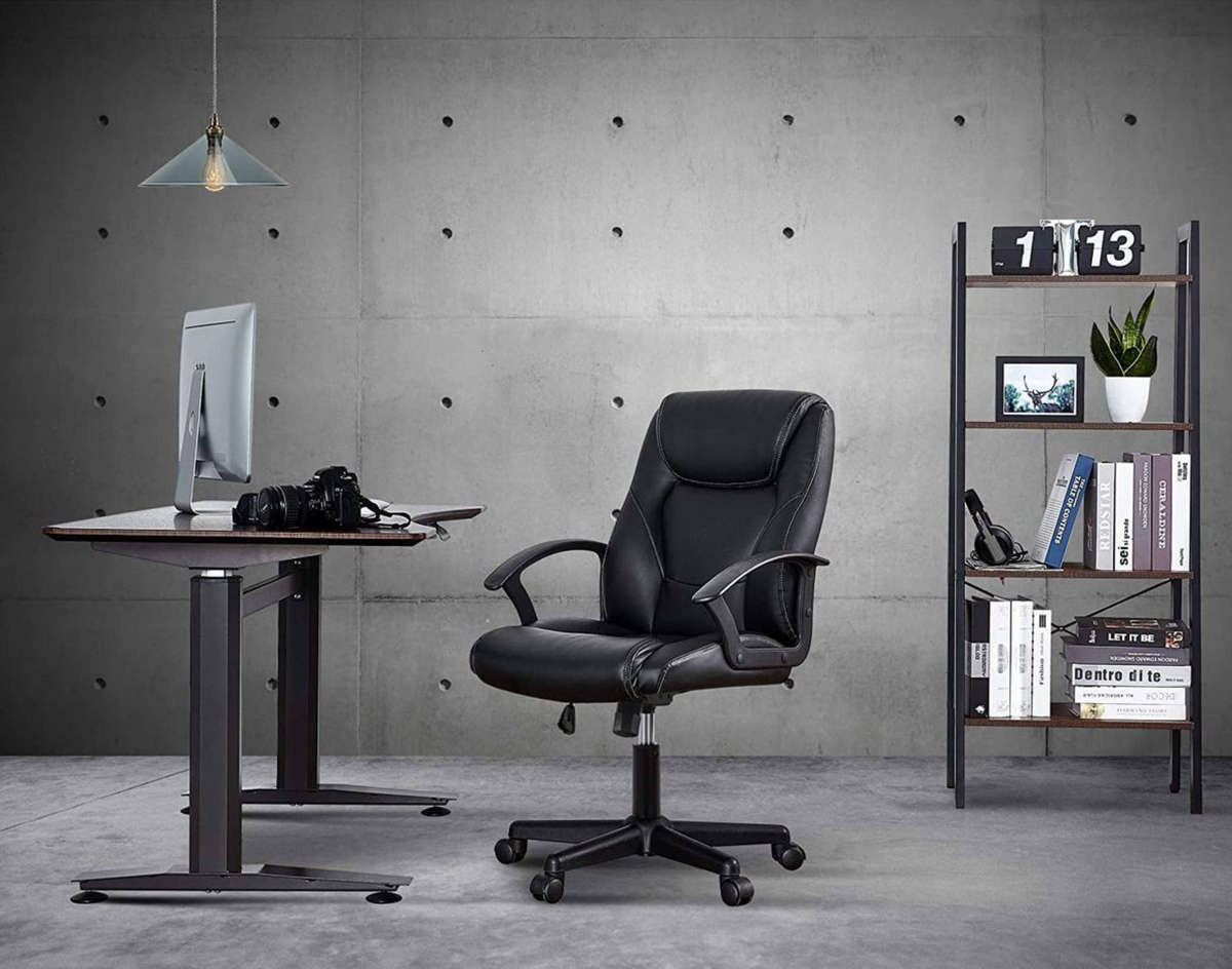 Faux Leather Ergonomic Home Office Chair