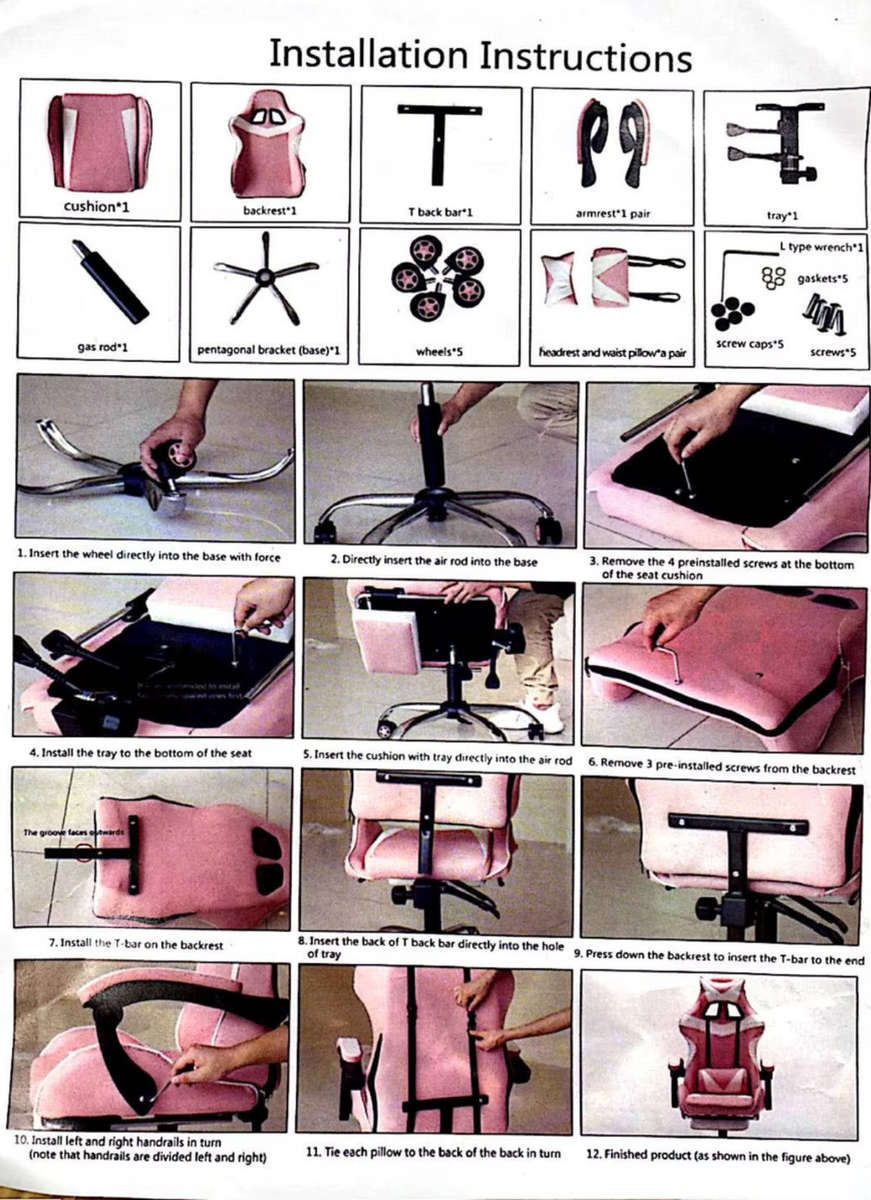 Pagani Ergonomic Office & Gaming Chair with Recline and Adjustable Height - Blue NEW