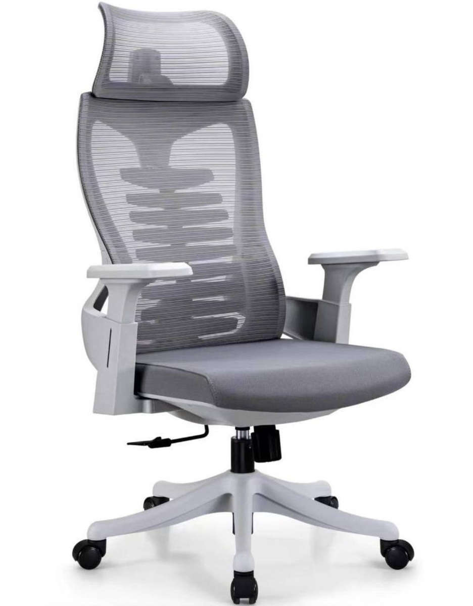 GREY High back Office Chair waist protection good material quality NEW
