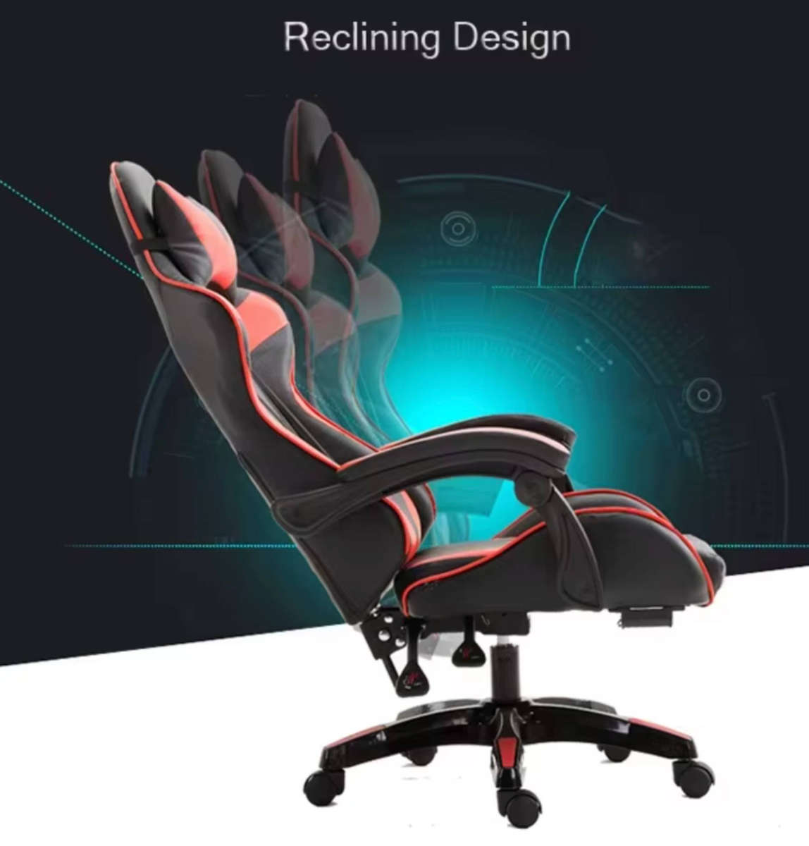 Pagani Ergonomic Office & Gaming Chair with Recline and Adjustable Height - Red