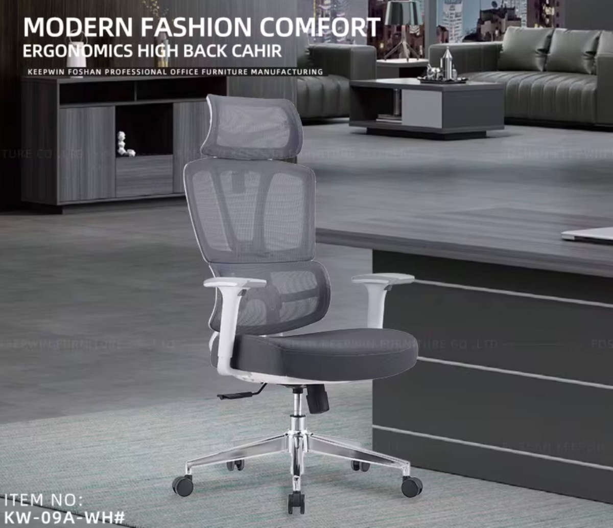 F16 Falcon Elite: Luxury Ergonomic Office Chair - Grey Demo