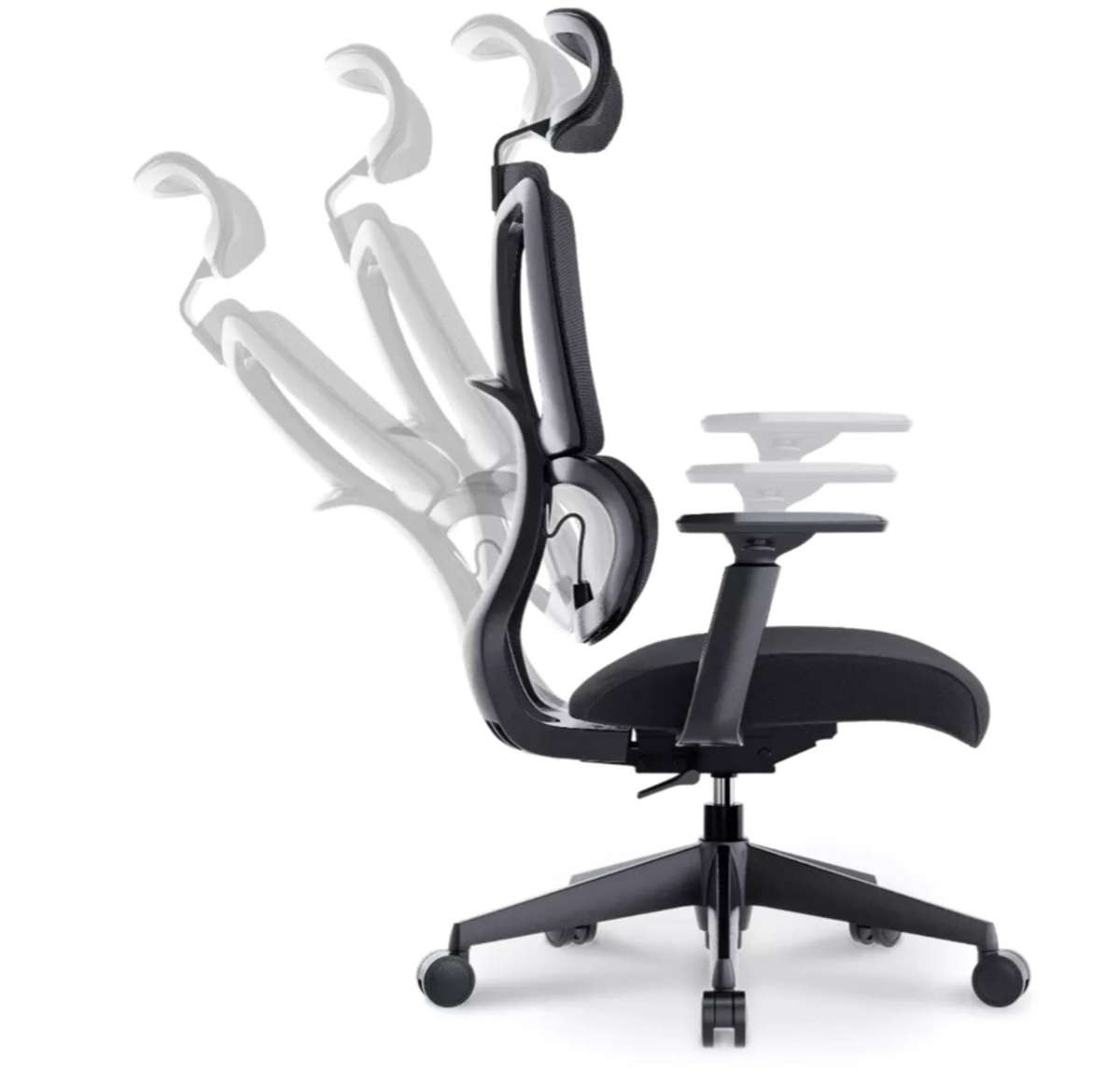 F16 Falcon Elite: Luxury Ergonomic Office Chair - Grey Demo