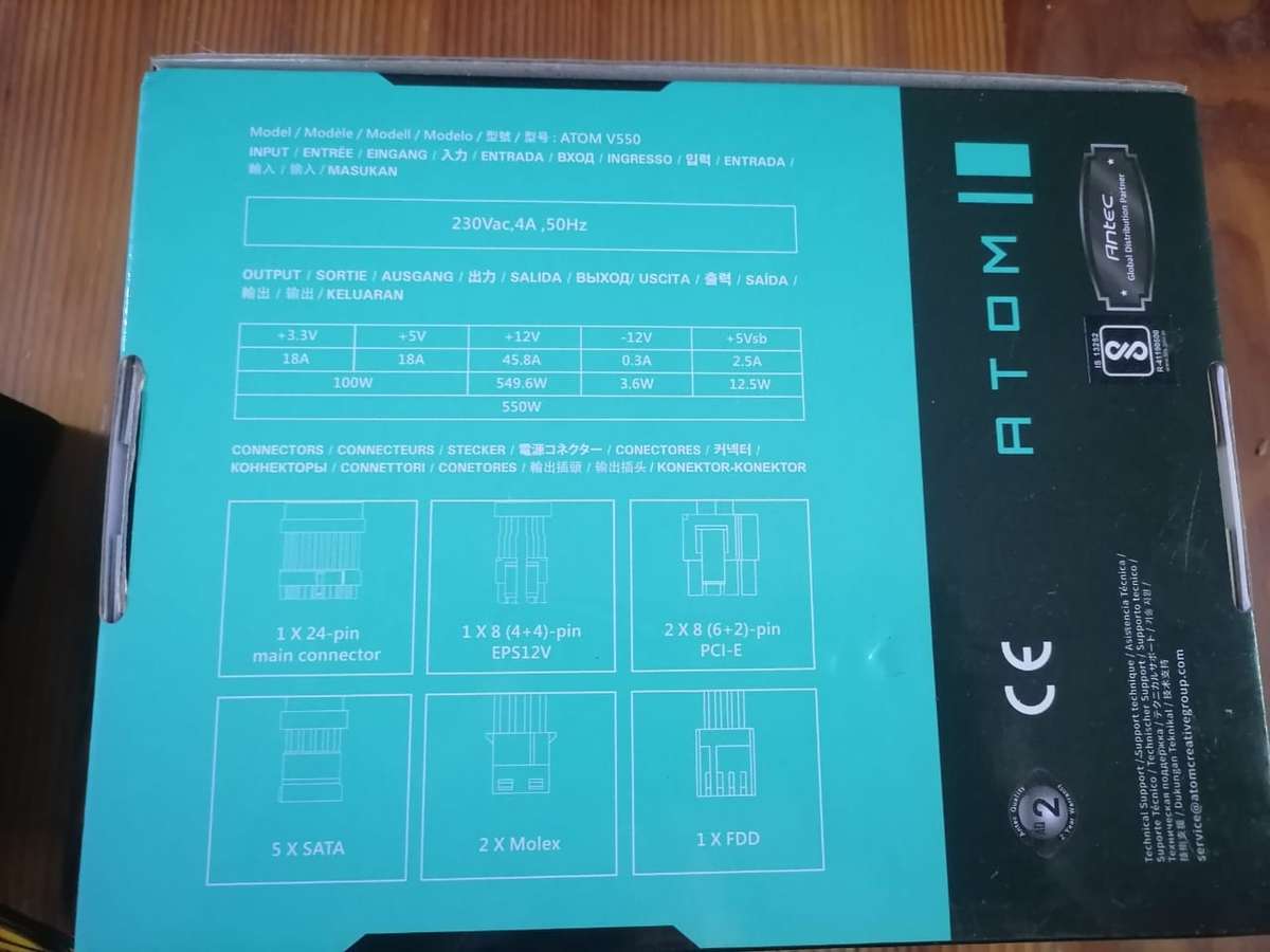 Antec Atom V550 Power Supply