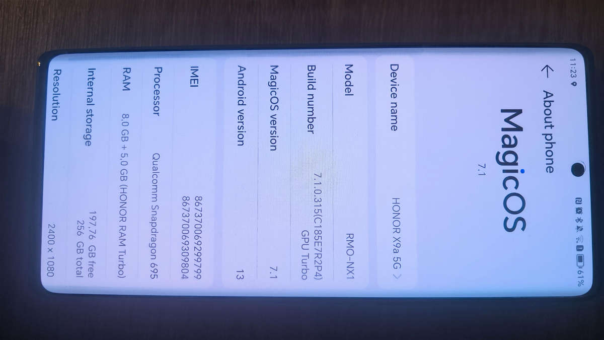 Honor X9a 256gb 5G with accessories